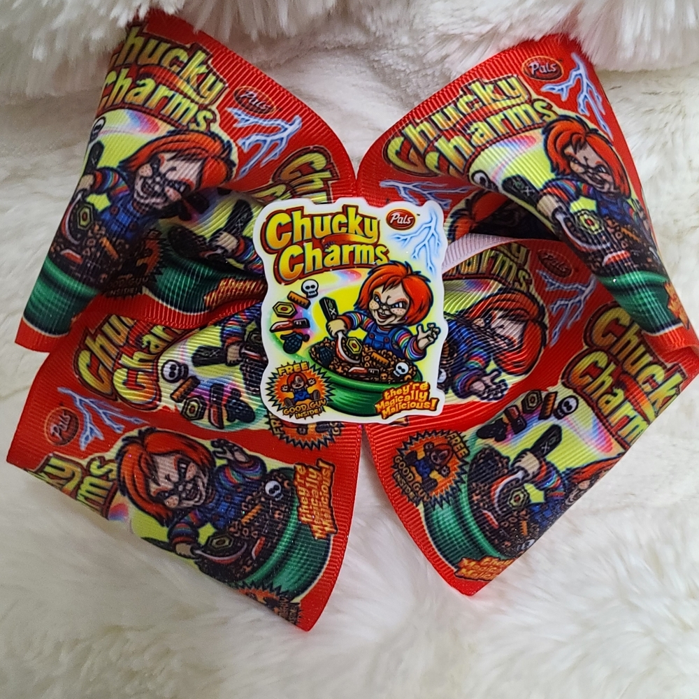 Chucky charms jumbo hair bow